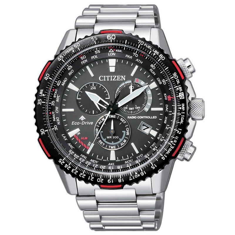 Orologio Citizen Crono Pilot Acciaio Radiocontrollato CB5001-57E
