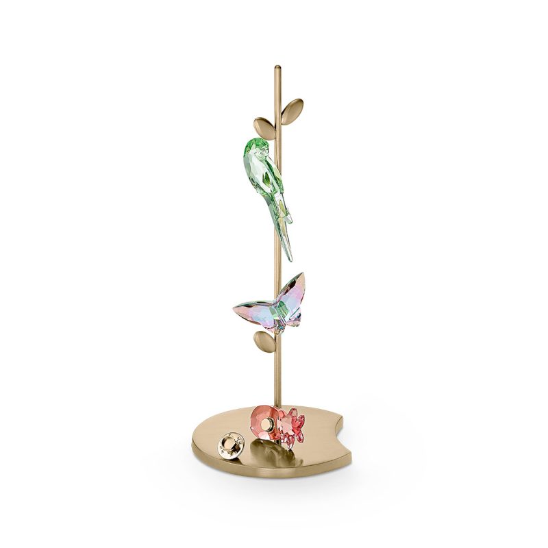 Jungle Beats Magnete Pappagallo, Verde, Piccolo Swarovski 5557813