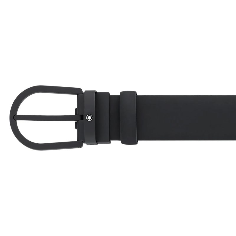 Cintura In Pelle Nera Montblanc 129431
