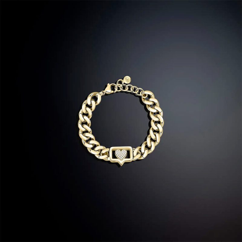 Bracciale Catena Cuore Strass Chiara Ferragni J19AUVW10