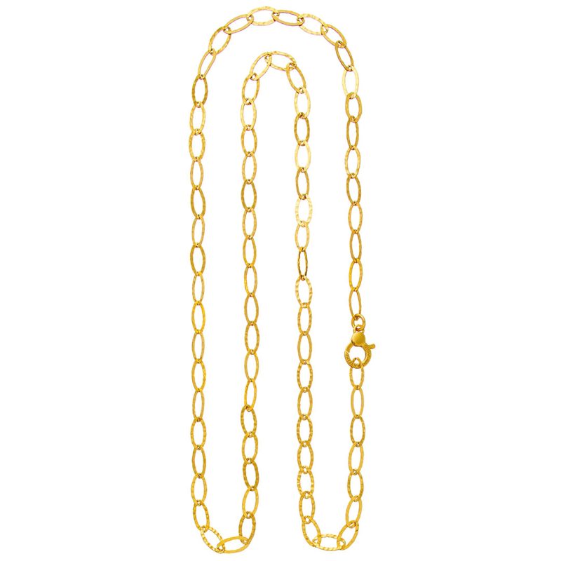Collana Maglia Ovale Martellata Dorata  Giovanni Raspini 8561