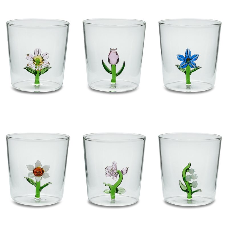 SET 6 BICCHIERI FLOWERS TREASUREHENRIETTE 18521