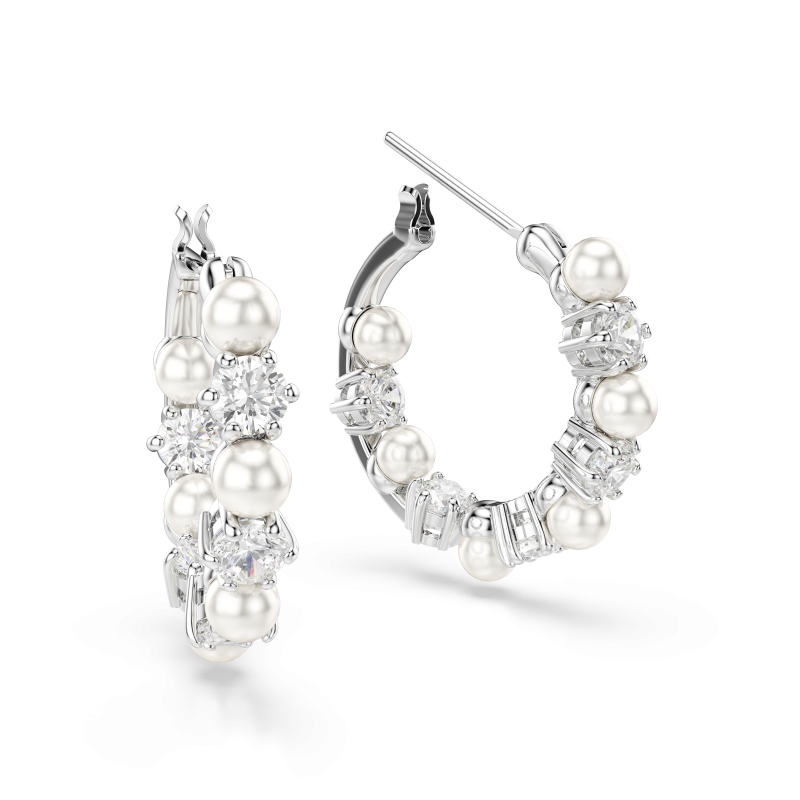 Orecchini a cerchio Matrix Swarovski 5709256 - immagine 2